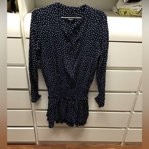 Rails smocked mini dress with heart print